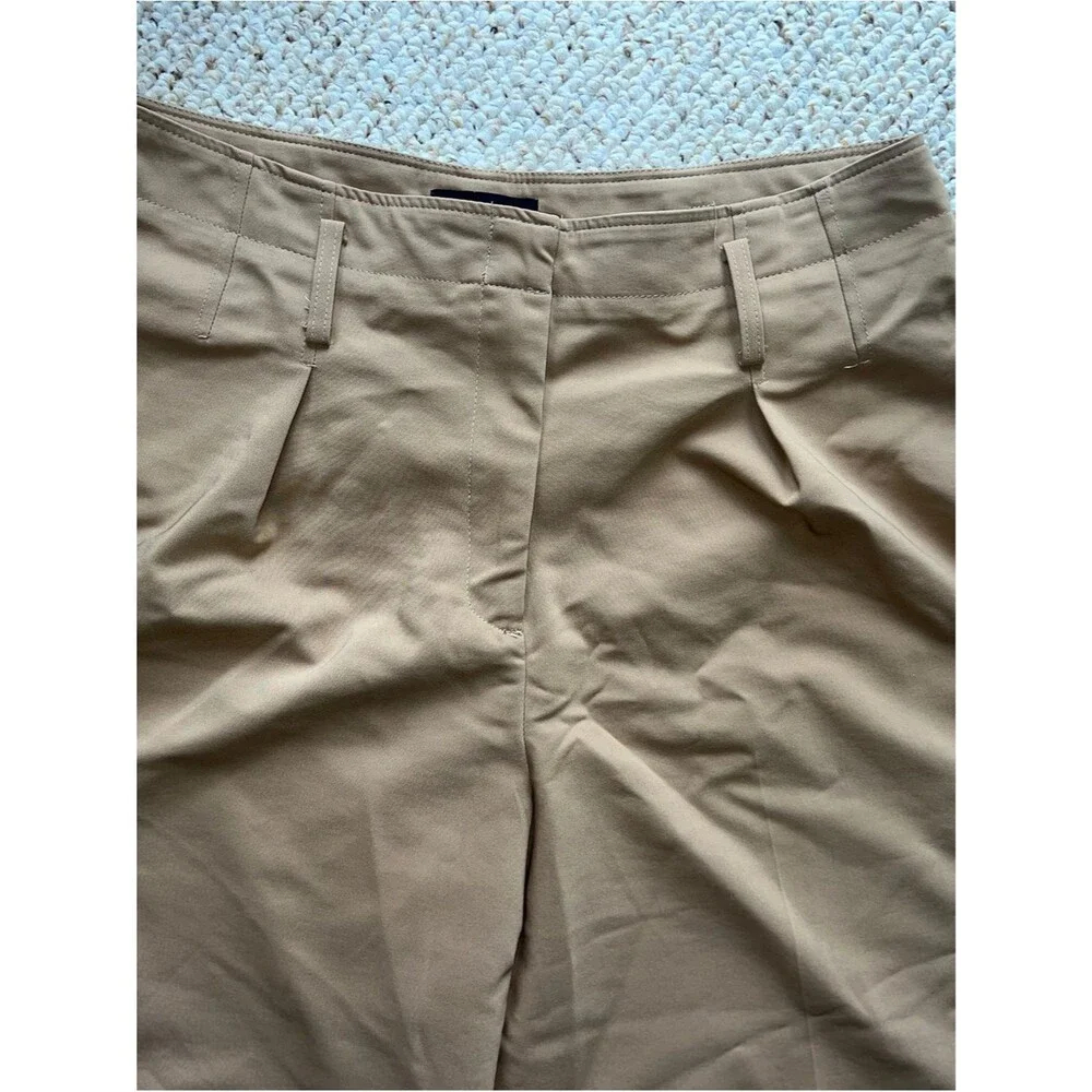 Cynthia Rowley sz 14 Wide-Leg Chinos in Tan Brown
